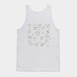 Doodle Bob Pattern Tank Top